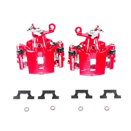 PowerStop Power Stop 03-05 Jaguar S-Type Rear Red Calipers w/Brackets - Pair