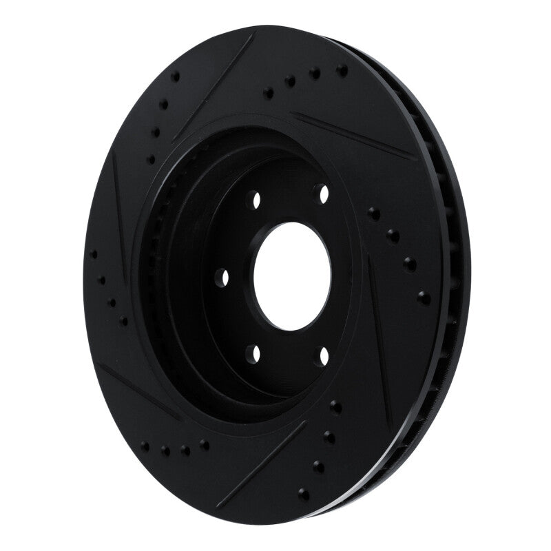R1 Concepts R1 16-22 Nissan NP300 Frontier (Mexico) Front Right Drilled & Slotted Black Brake Rotor