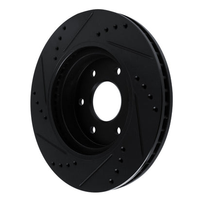 R1 Concepts R1 16-22 Nissan NP300 Frontier (Mexico) Front Right Drilled & Slotted Black Brake Rotor