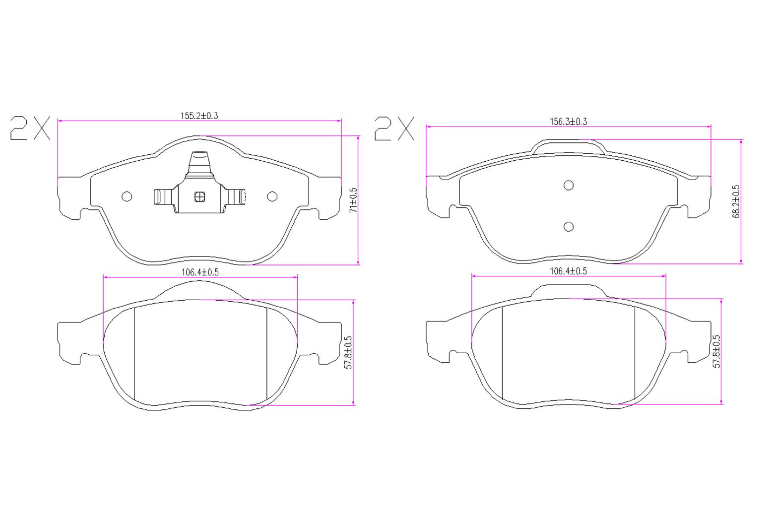 BOGAP R8210118 Brake Pad Set, Disc Brake | ML Performance Car Parts