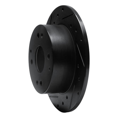 R1 Concepts R1 92-94 Acura Vigor Rear Left Drilled & Slotted Black Brake Rotor
