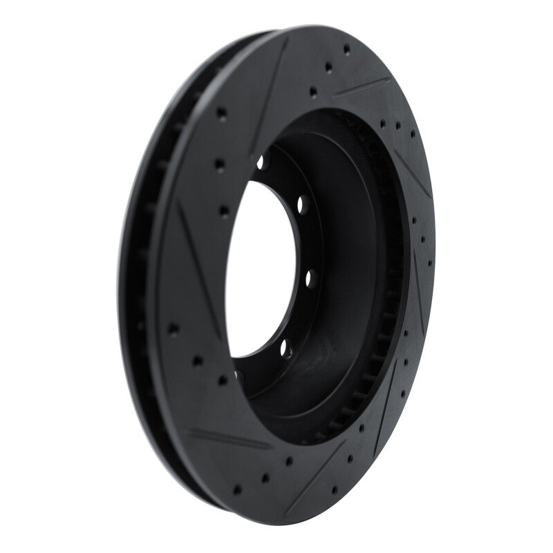 R1 Concepts R1 80-93 Dodge W200 Front Right Drilled & Slotted Black Brake Rotor