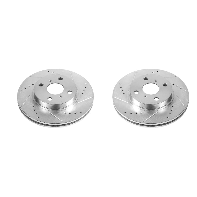 PowerStop Power Stop 2013 Scion iQ Front Evolution Drilled & Slotted Rotors - Pair