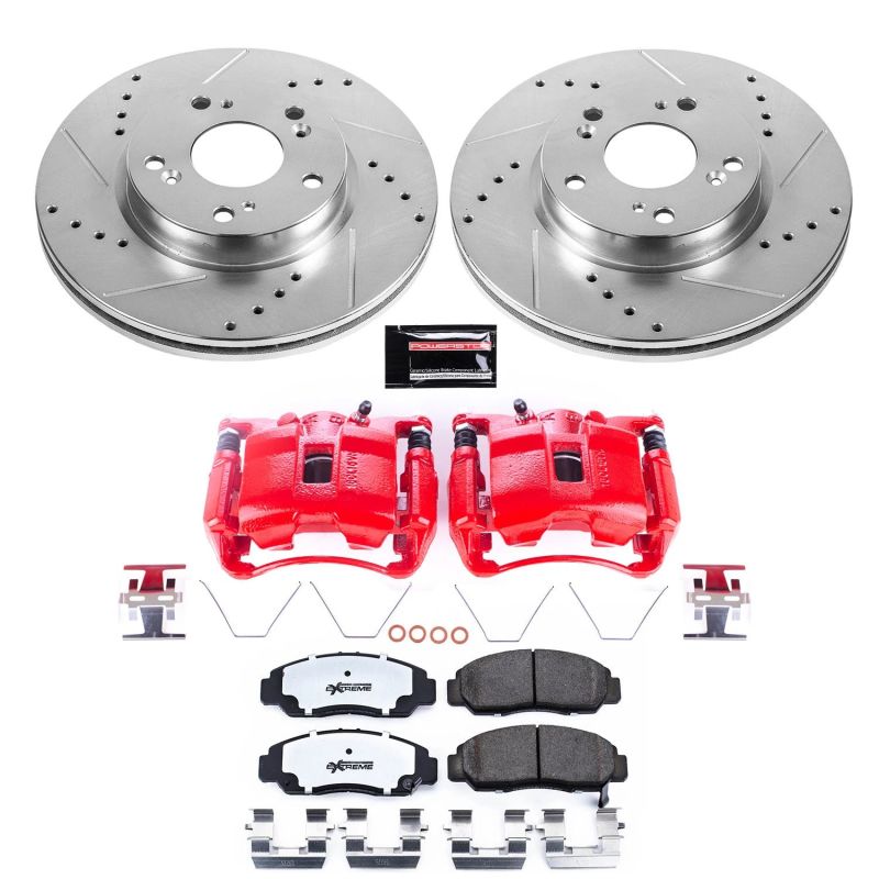 PowerStop Power Stop 12-15 Honda Civic Front Z26 Street Warrior Brake Kit w/Calipers