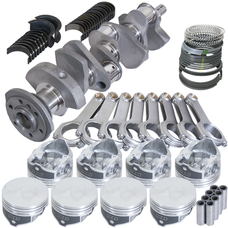 Eagle Chevy LT1 350 1Pc 3.480in Crank 6.000in H-Beam -3.7cc 4.000in Pistons Rotating Assembly