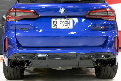 Dinan 20-26 BMW X5 M/X6 M (F95/F96) Valved Axleback Exhaust System - Polished Tips