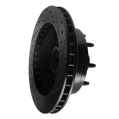 R1 Concepts R1 80-85 Ford F-250 2WD (Excl Super Duty) Front Left Drilled & Slotted Black Brake Rotor