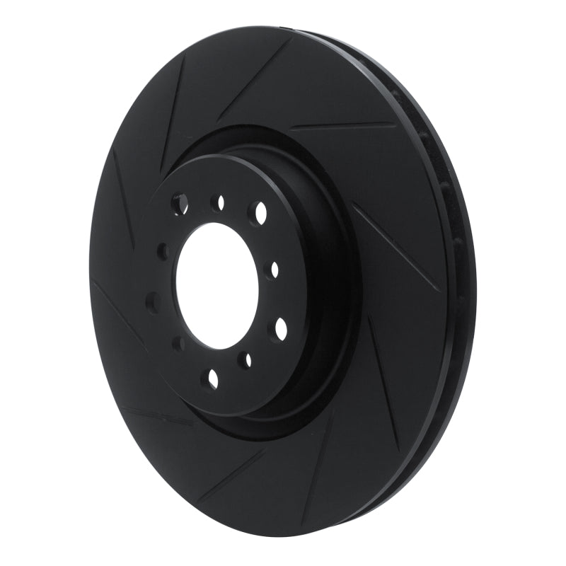 R1 Concepts R1 01-06 BMW M3 Right Front Slotted Black Brake Rotor