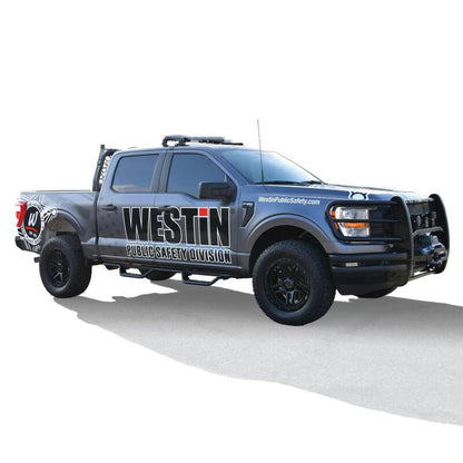 Westin 15-22 Ford F-150 SuperCrew / 17-22 F-250/350 Crew Cab Outlaw Nerf Step Bars - Textured Black