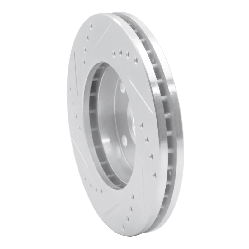 R1 Concepts R1 92-01 Toyota Camry Front Right Drilled & Slotted Silver Brake Rotor