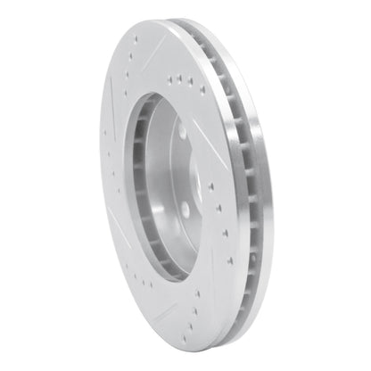 R1 Concepts R1 92-01 Toyota Camry Front Right Drilled & Slotted Silver Brake Rotor