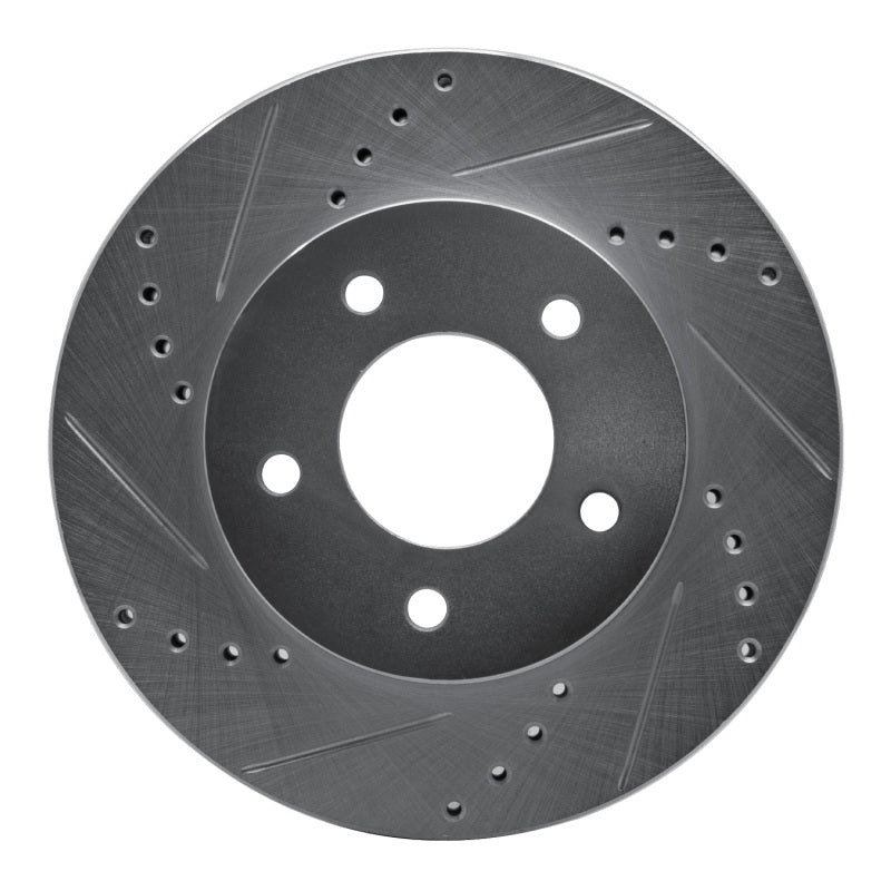 R1 Concepts R1 96-98 Mazda MPV Front Left Drilled & Slotted Silver Brake Rotor