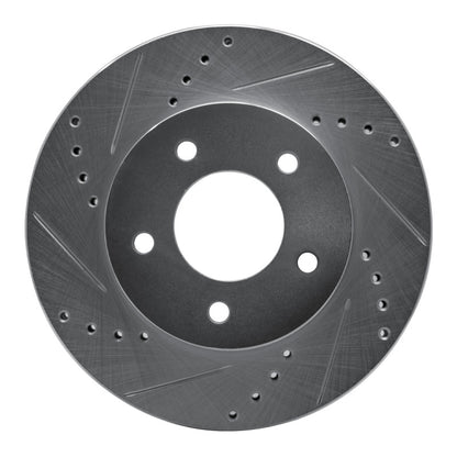R1 Concepts R1 96-98 Mazda MPV Front Left Drilled & Slotted Silver Brake Rotor