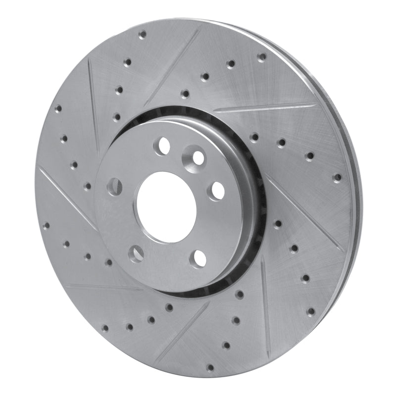 R1 Concepts R1 10-16 Volvo XC60 Front Left Drilled & Slotted Silver Brake Rotor