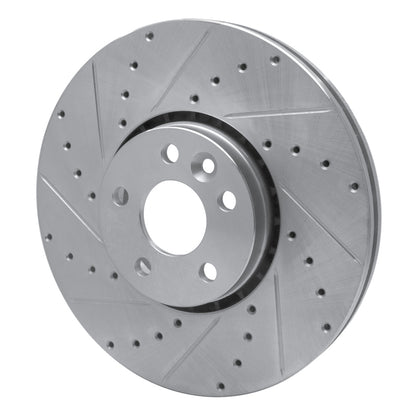 R1 Concepts R1 10-16 Volvo XC60 Front Left Drilled & Slotted Silver Brake Rotor