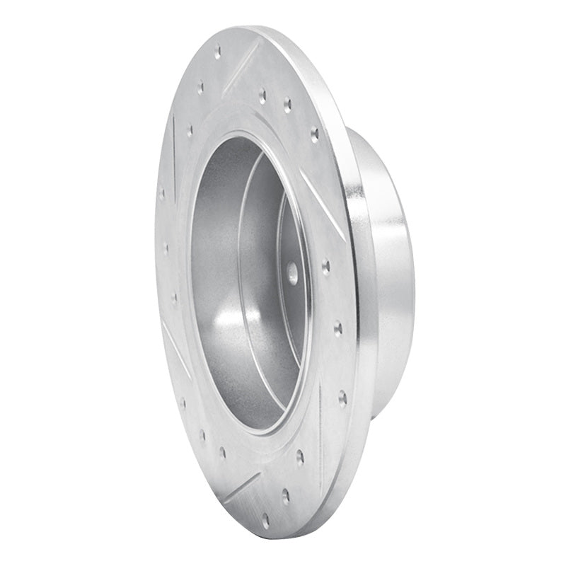 R1 Concepts R1 88-91 BMW M3 Rear Right Drilled & Slotted Silver Brake Rotor