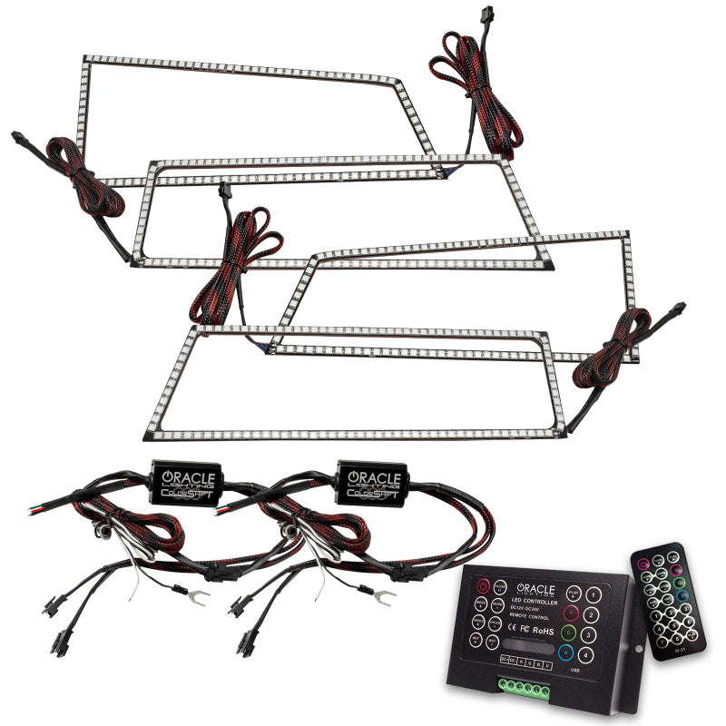 ORACLE Lighting Oracle Chevrolet Silverado 03-06 Square Halo Kit - ColorSHIFT w/ 2.0 Controller