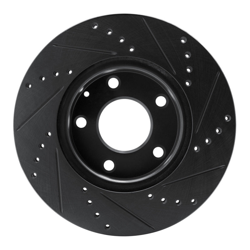 R1 Concepts R1 19-25 Mazda 3 Front Left Drilled & Slotted Black Brake Rotor