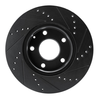 R1 Concepts R1 19-25 Mazda 3 Front Left Drilled & Slotted Black Brake Rotor