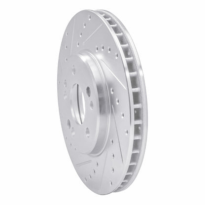 R1 Concepts R1 90-98 Mercedes-Benz SL500 Front Left Drilled & Slotted Silver Brake Rotor