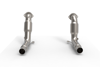 Kooks Headers Kooks 20-24 Ford Exployer ST/Aviator 3in x 2-1/2in Stainless Steel GREEN Catted Downpipes