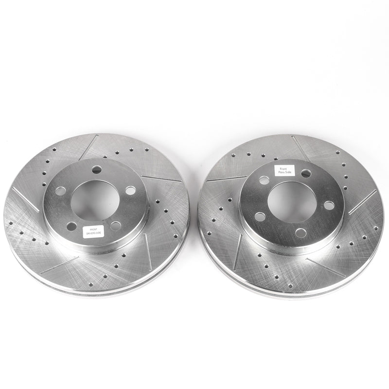 PowerStop Power Stop 94-00 Ford Taurus Front Evolution Drilled & Slotted Rotors - Pair