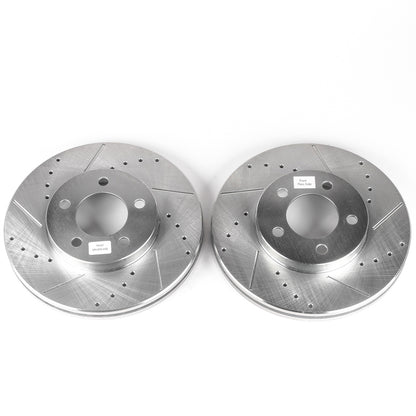 PowerStop Power Stop 94-00 Ford Taurus Front Evolution Drilled & Slotted Rotors - Pair