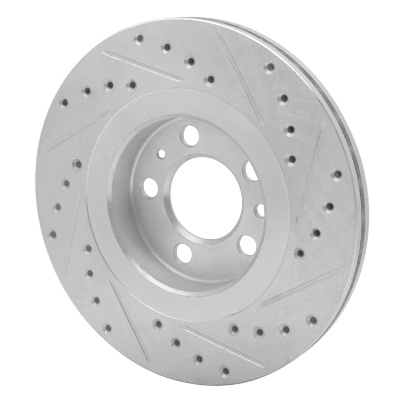 R1 Concepts R1 98-15 Volkswagen Golf Front Left Drilled & Slotted Silver Brake Rotor