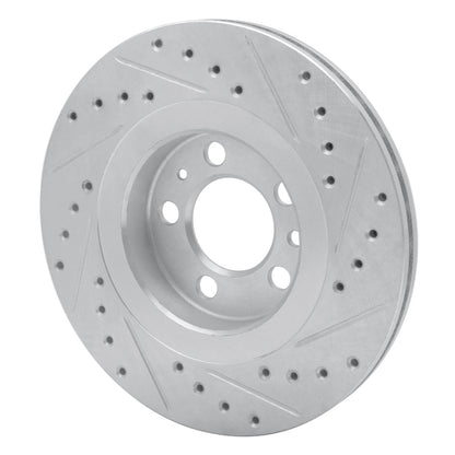 R1 Concepts R1 98-15 Volkswagen Golf Front Left Drilled & Slotted Silver Brake Rotor