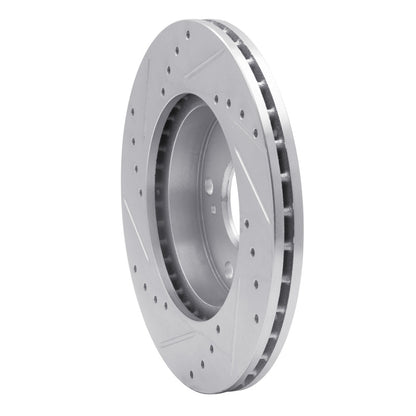 R1 Concepts R1 02-15 Acura RSX Front Right Drilled & Slotted Silver Brake Rotor
