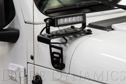 Diode Dynamics 18-21 Jeep JL Wrangler/Gladiator SS3 Cowl LED Bracket Kit - Yellow Pro