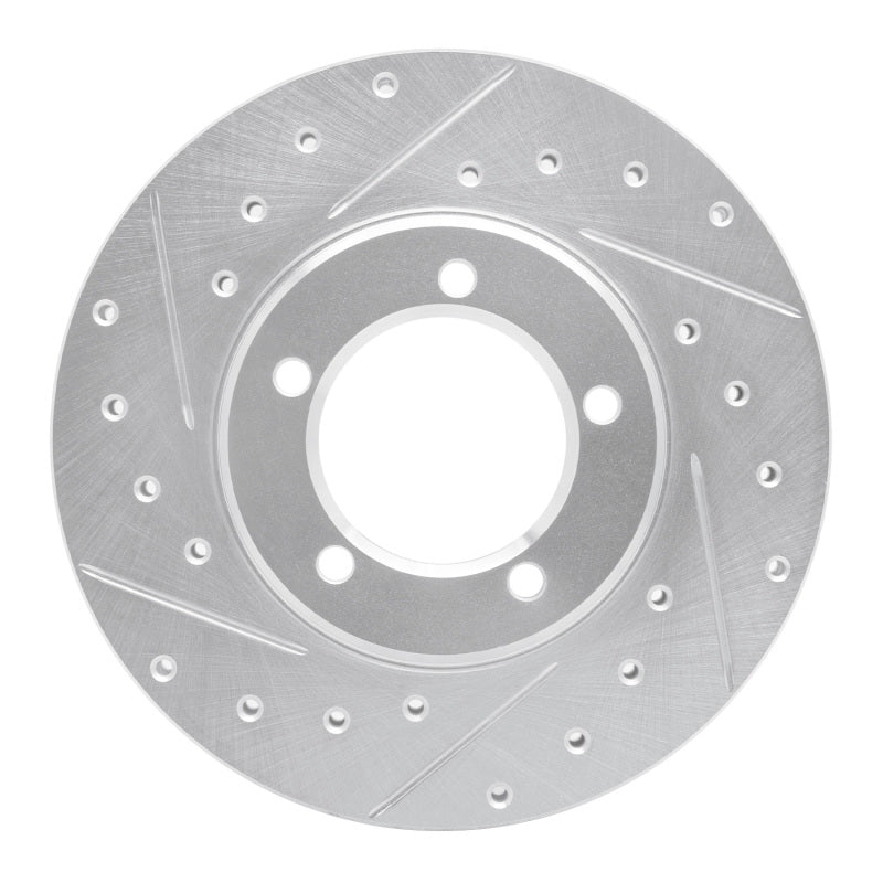 R1 Concepts R1 79-83 Toyota Pickup Front Left Drilled & Slotted Silver Brake Rotor