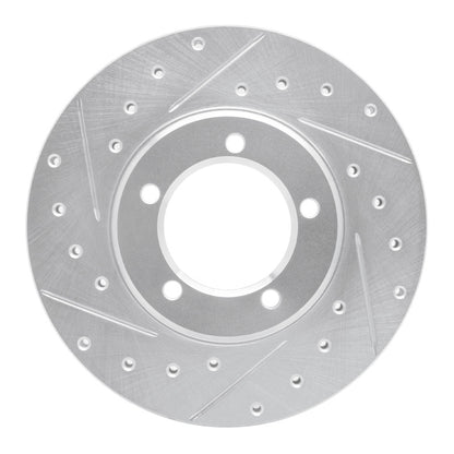 R1 Concepts R1 79-83 Toyota Pickup Front Left Drilled & Slotted Silver Brake Rotor