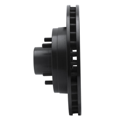R1 Concepts R1 93-95 Chevrolet G20 Front Left Drilled & Slotted Black Brake Rotor