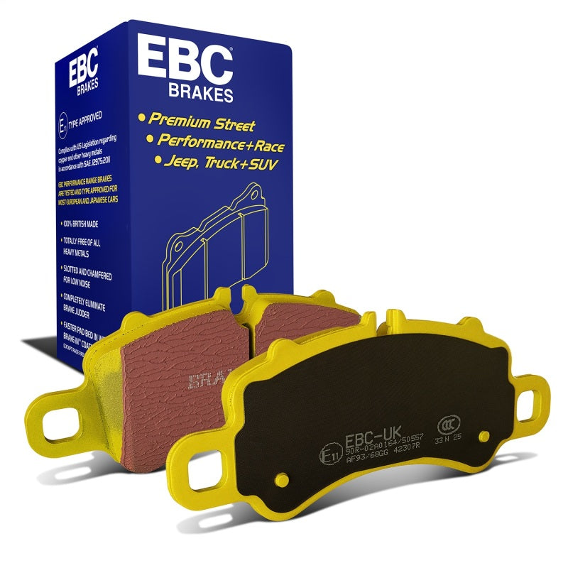 EBC 2016+ Porsche Boxster 718 (Iron Rotors Only) 2.5L Turbo Yellowstuff Front Brake Pads