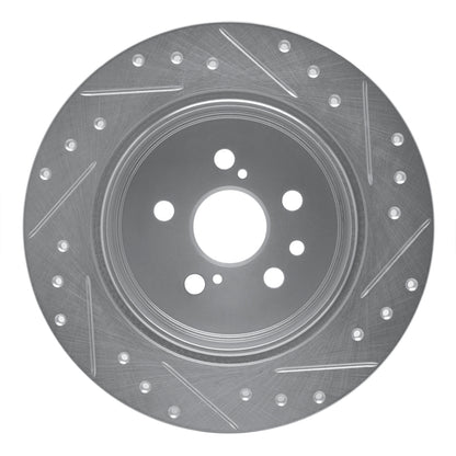 R1 Concepts R1 90-93 Toyota Celica Rear Left Drilled & Slotted Silver Brake Rotor