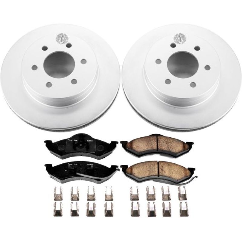 PowerStop Power Stop 1999 Dodge Dakota Front Z17 Evolution Geomet Coated Brake Kit