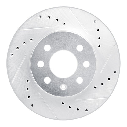 R1 Concepts R1 99-99 Daewoo Nubira Front Right Drilled & Slotted Silver Brake Rotor