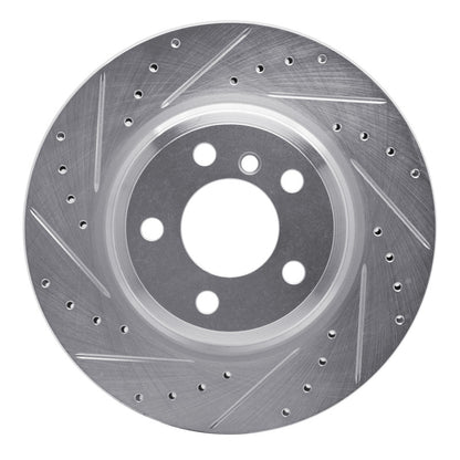 R1 Concepts R1 12-20 BMW 340I Rear Left Drilled & Slotted Silver Brake Rotor