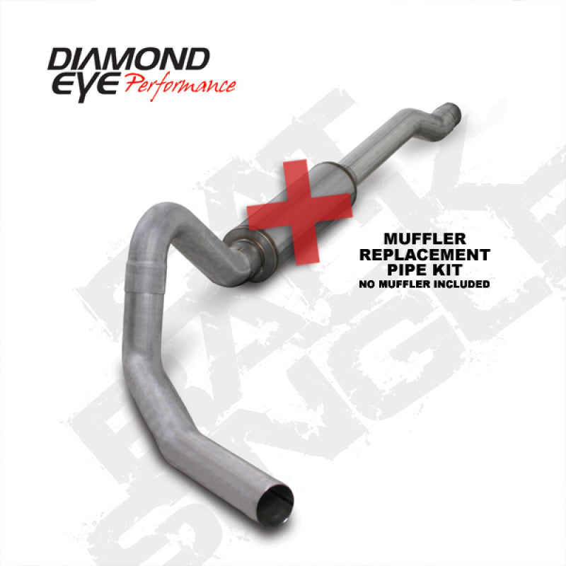 Diamond Eye Performance Diamond Eye KIT 4in Catback MFLR RPLCMENT PIPE Single AL: 03-06 FORD 6.0L EXCURSION