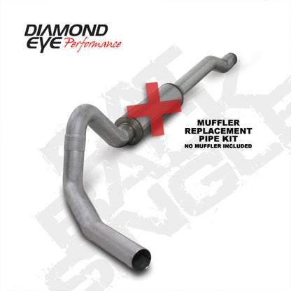 Diamond Eye Performance Diamond Eye KIT 4in Catback MFLR RPLCMENT PIPE Single AL: 03-06 FORD 6.0L EXCURSION