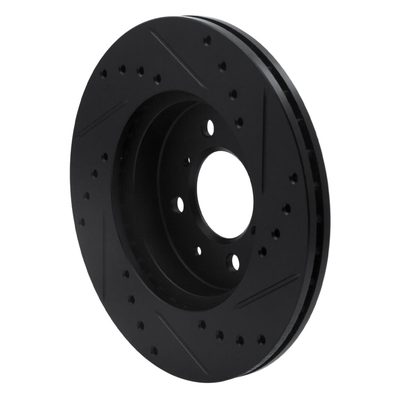 R1 Concepts R1 97-02 Peugeot 306 (Mexico) Front Left Drilled & Slotted Black Brake Rotor