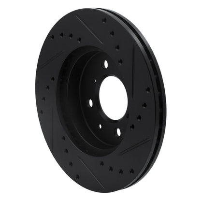 R1 Concepts R1 97-02 Peugeot 306 (Mexico) Front Left Drilled & Slotted Black Brake Rotor