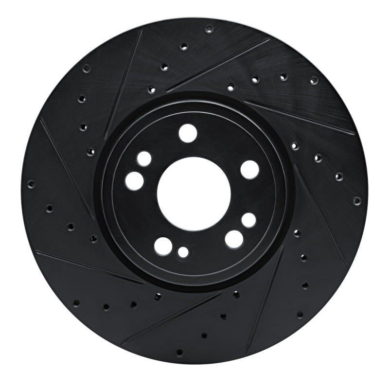 R1 Concepts R1 20-23 Mercedes-Benz GLE350 Front Left Drilled & Slotted Black Brake Rotor
