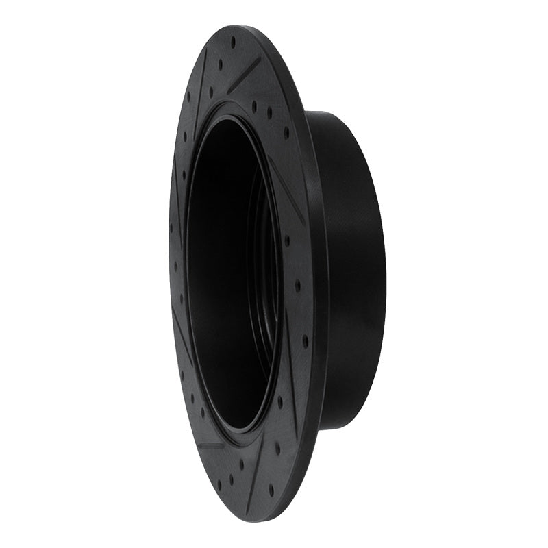 R1 Concepts R1 04-05 Toyota RAV4 Rear Right Drilled & Slotted Black Brake Rotor