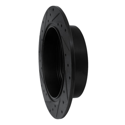 R1 Concepts R1 04-05 Toyota RAV4 Rear Right Drilled & Slotted Black Brake Rotor