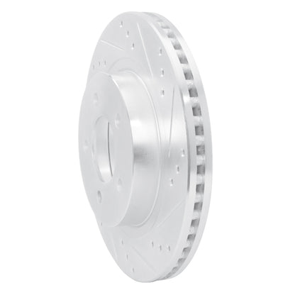 R1 Concepts R1 98-04 Chrysler 300M Front Right Drilled & Slotted Silver Brake Rotor