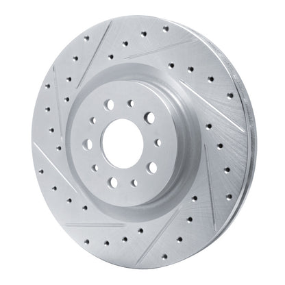 R1 Concepts R1 15-22 Ram Promaster City Front Left Drilled & Slotted Silver Brake Rotor