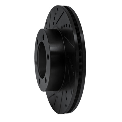 R1 Concepts R1 00-07 Toyota TUNDRA Front Left Drilled & Slotted Black Brake Rotor