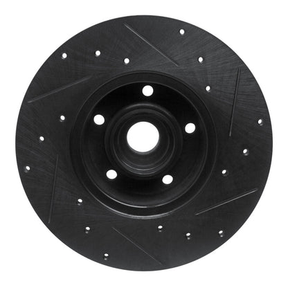 R1 Concepts R1 79-85 Volkswagen Vanagon Front Left Drilled & Slotted Black Brake Rotor